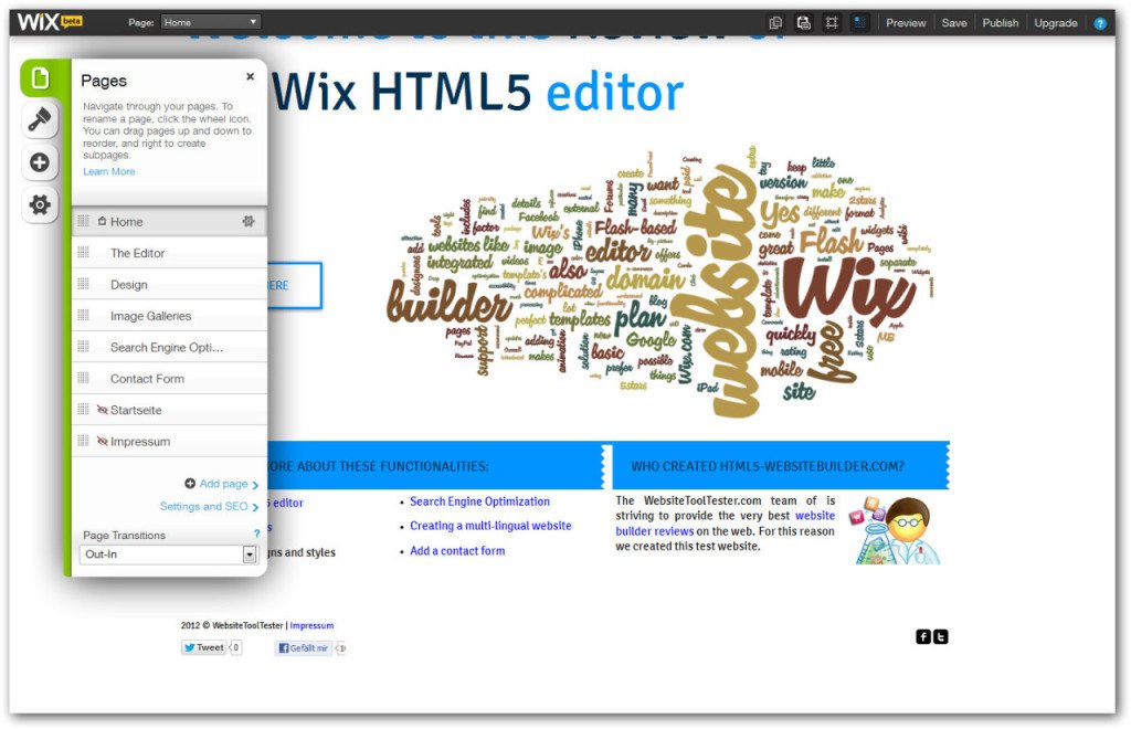Kак да редактираме страниците с редактор Wix